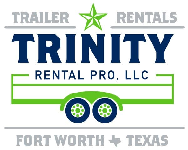 Trinity Rental Pro - Fort Worth Texas Trailer Rental Company Logo - Flatbed Car Hauler Deckover Utility Trailers
